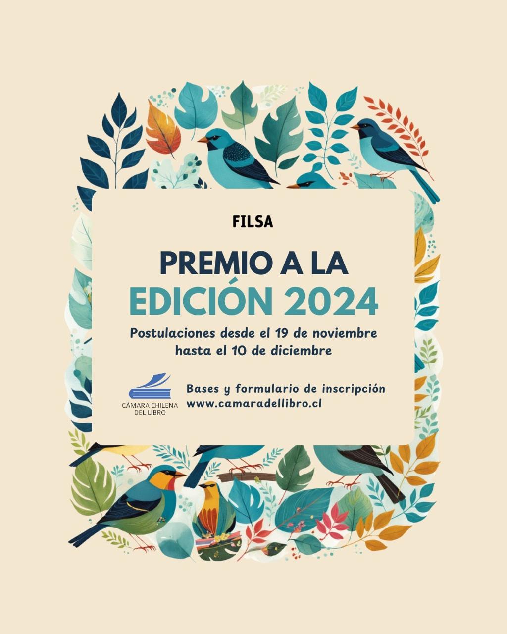 La Cámara Chilena del Libro anuncia convocatoria al tradicional Premio a la Edición en FILSA 2024